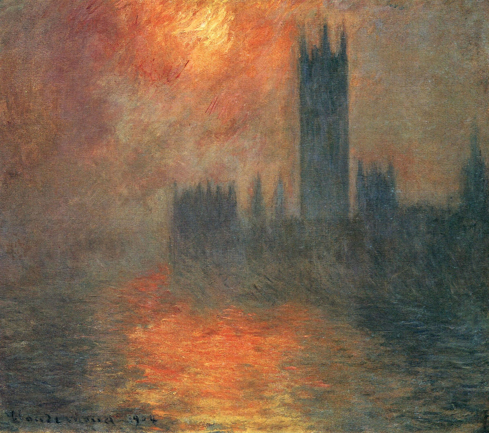 Houses of Parliament, Sunset 1904